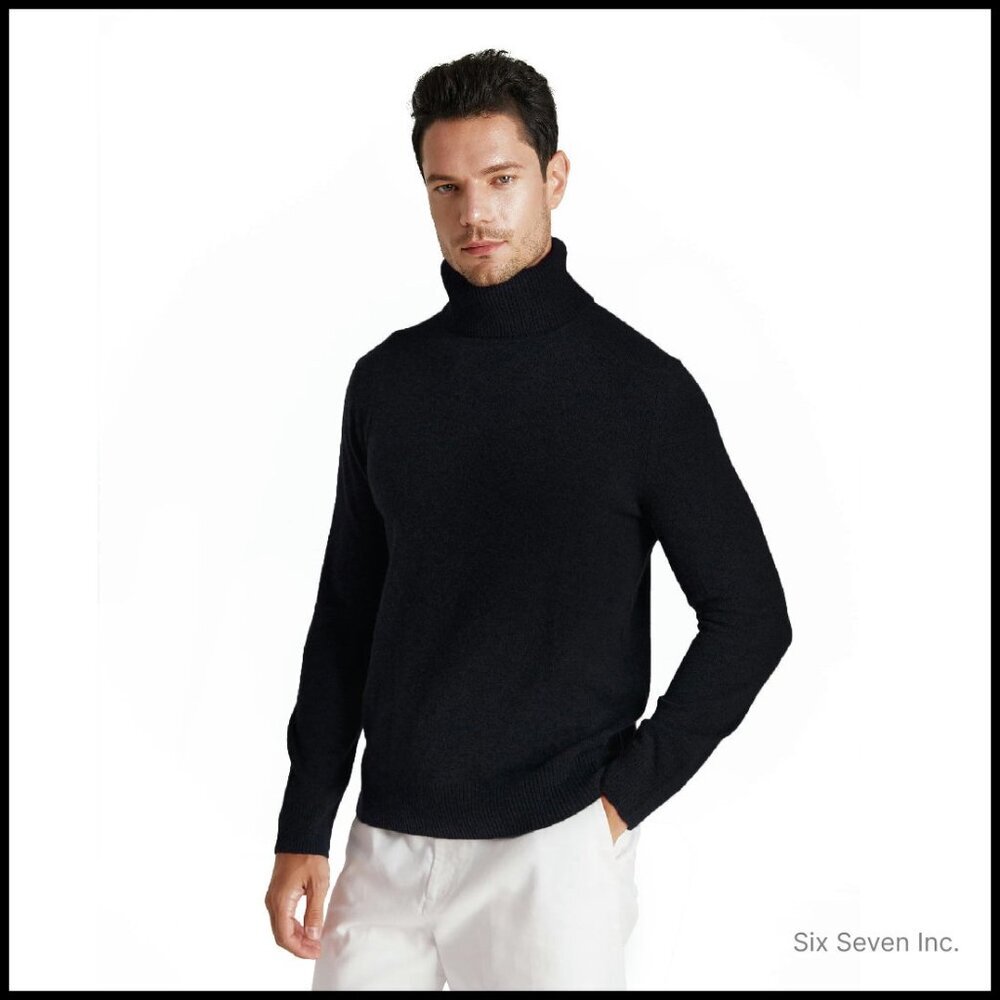 Vintage Turtleneck Cashmere Sweater Classic Elegant Minimal Warm Soft Pullover
